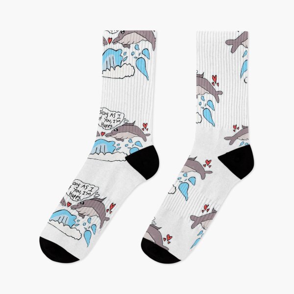 Item preview,  Kawaii Dolphin Love - "As Long As I Got You I'm Happy" Cute Ocean Romance Aesthetic designed and sold by Cherry Prism Designs.