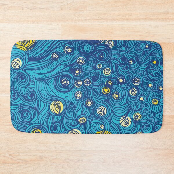 Item preview, Swirly Starry Night Pattern – Celestial Galaxy Aesthetic, Dreamy Night Sky Illustration, Cosmic Stars & Whimsical Swirl Design designed and sold by trendieprints.