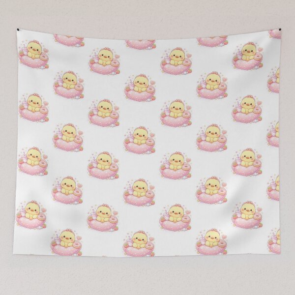 Item preview, Kawaii Duck Pastel Dessert Cute Sticker designed and sold by MiniYume.