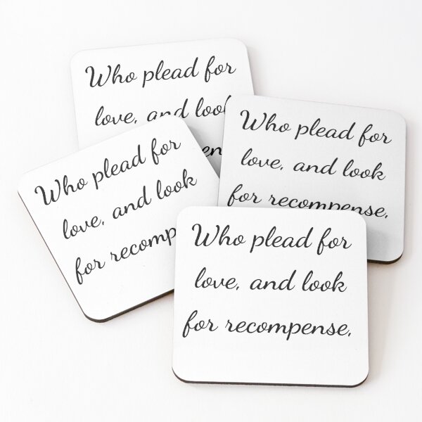 Item preview, "Who plead for love and look for recompense," - handwriting black designed and sold by ariksworld.