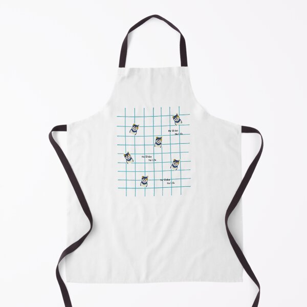 Item preview, Light blue checkered with Shiba Inu puppy (Dog) designed and sold by ShibaCruise-On.