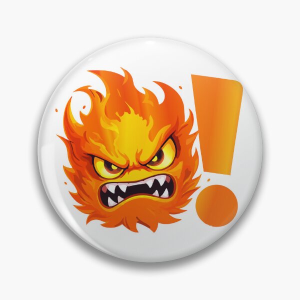 Item preview, Angry Fire Emoji Sticker – Fiery Rage Character Graphic designed and sold by The-ADDesign.