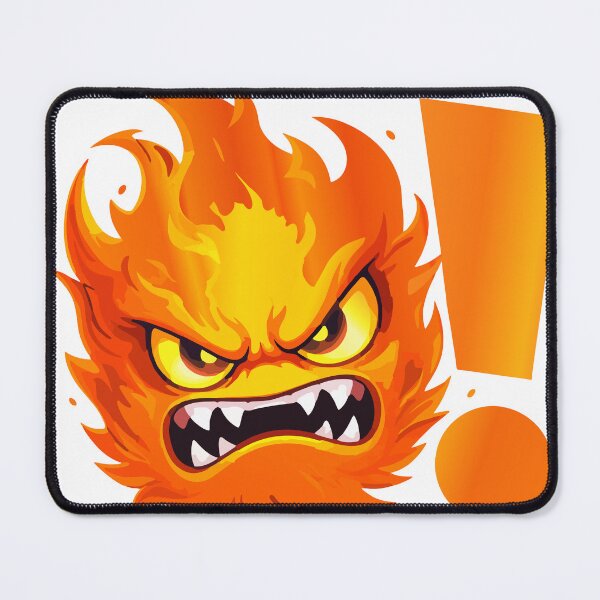 Item preview, Angry Fire Emoji Sticker – Fiery Rage Character Graphic designed and sold by The-ADDesign.