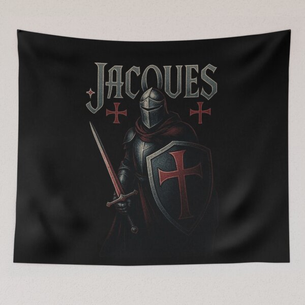 Item preview, Jacques Knight Templar Design, Medieval Crusader Knight Shirt, Templar Order Warrior, Holy Cross Armor, Sword Shield Knight, Medieval France Crusader Art designed and sold by Typologystudios.