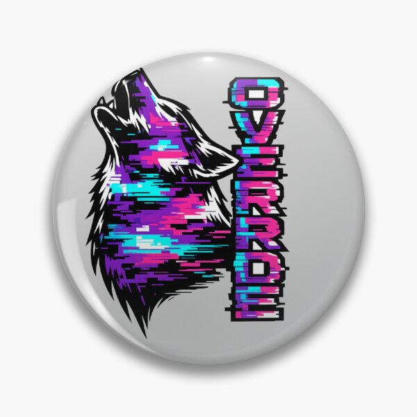 Item preview, Digital Override Glitch Art Wolf Cyberpunk Graphic designed and sold by tineldesign.