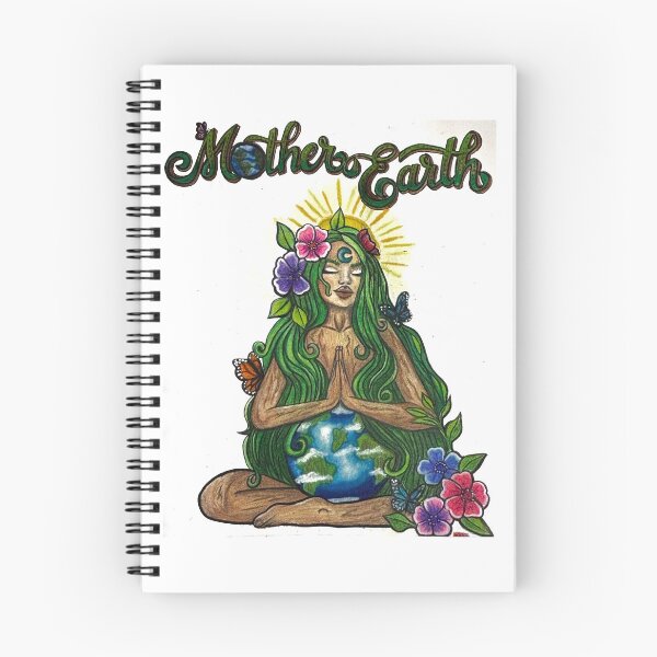 Item preview, Gaia Nature Goddess - Hand-Drawn Fine Art Illustration designed and sold by WhitneyEloise Creations.