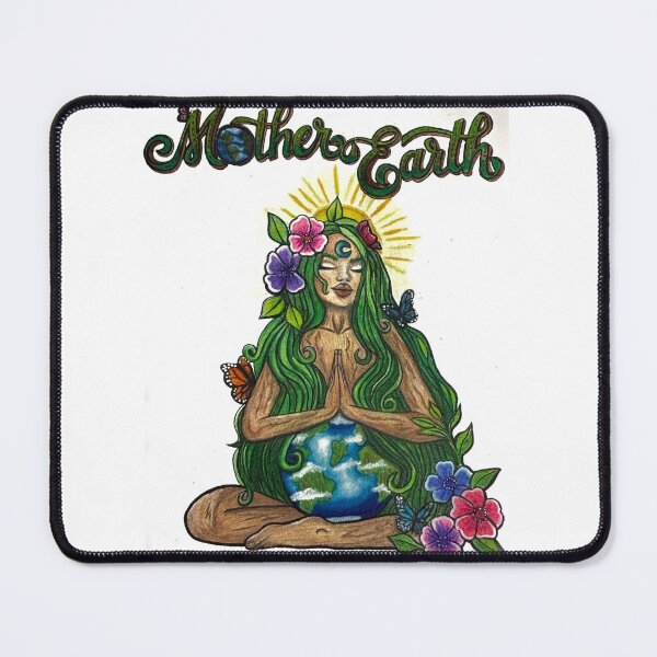Item preview, Gaia Nature Goddess - Hand-Drawn Fine Art Illustration designed and sold by WhitneyEloise Creations.