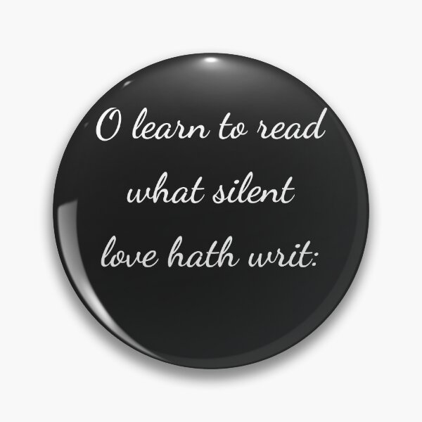 Item preview, "O learn to read what silent love hath writ:" - handwriting white designed and sold by ariksworld.