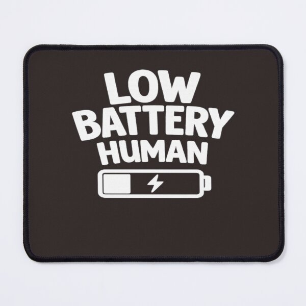 Item preview, Low Battery Human Funny T-Shirt, Introvert Humor Minimal Quote, Relatable Meme Design designed and sold by Artbysarmina.