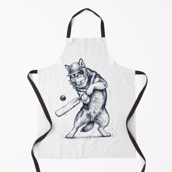 Item preview, Vintage Alaskan Malamute Playing Cricket Player Dog Lover designed and sold by DoodleTortle.