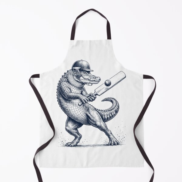 Item preview, Vintage Alligator Playing Cricket Player Animal Lover designed and sold by DoodleTortle.