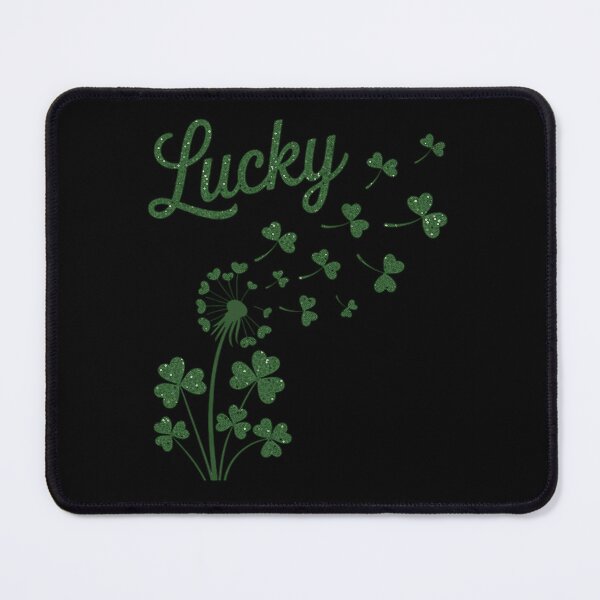 Item preview, Lucky St Patrick's Day Glitter Dandelion Shamrock designed and sold by BlassmausArt.