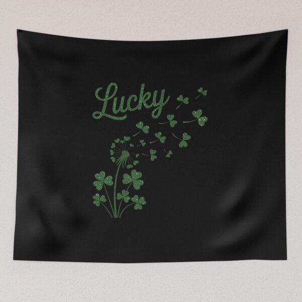 Item preview, Lucky St Patrick's Day  Glitter Dandelion Shamrock designed and sold by BlassmausArt.