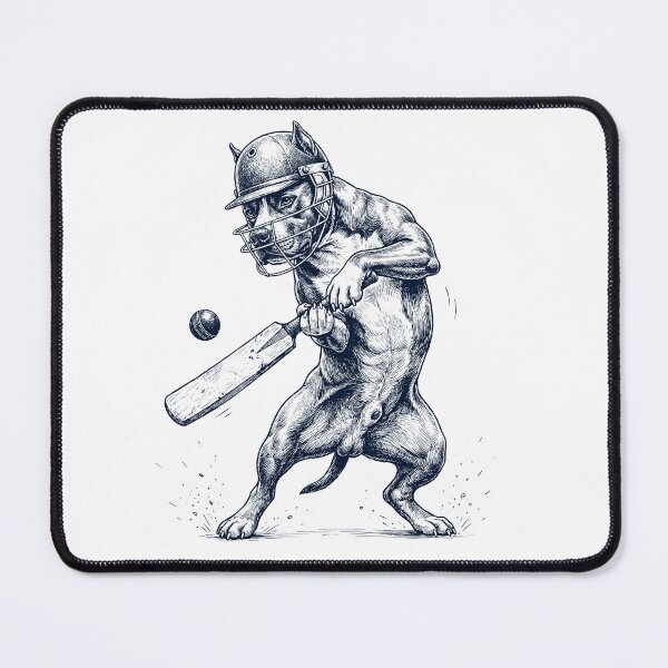 Item preview, Vintage American Staffordshire Terrier Playing Cricket Player Dog Lover designed and sold by DoodleTortle.