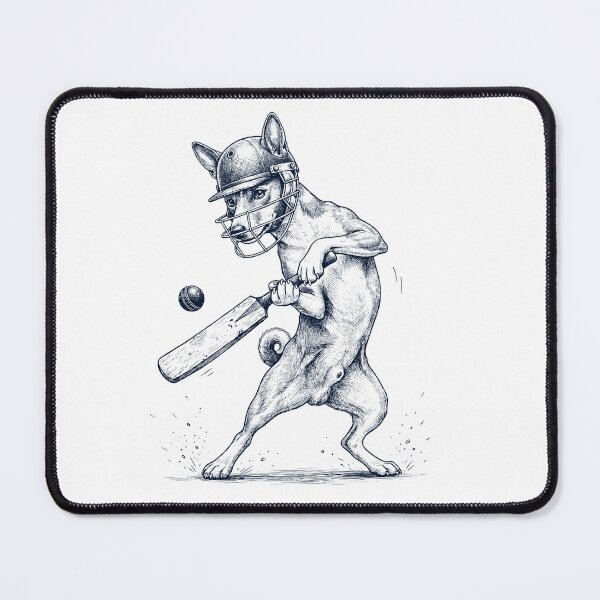 Item preview, Vintage Basenji Playing Cricket Player Dog Lover designed and sold by DoodleTortle.