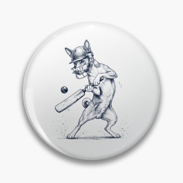 Item preview, Vintage Basenji Playing Cricket Player Dog Lover designed and sold by DoodleTortle.