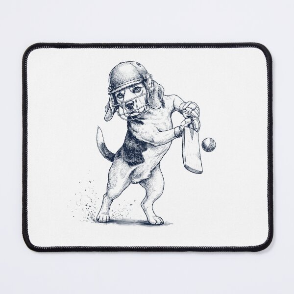 Item preview, Vintage Beagle Playing Cricket Player Dog Lover designed and sold by DoodleTortle.