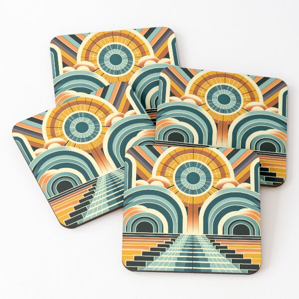 Item preview, Geometric Sunburst Arches and Stairway designed and sold by InkSmithery.