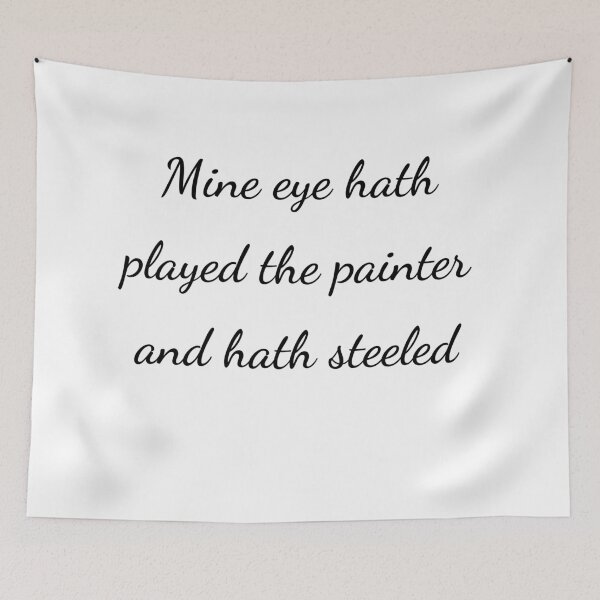 Item preview, "Mine eye hath played the painter and hath steeled" - handwriting black designed and sold by ariksworld.