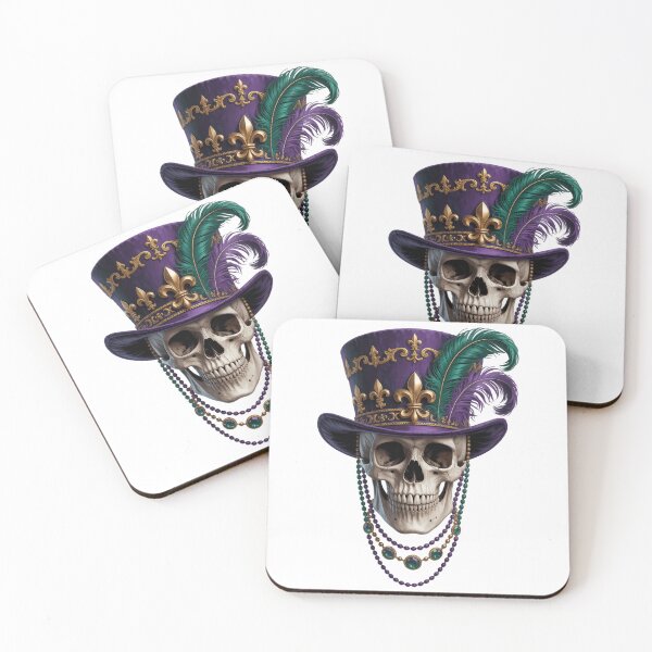 Item preview, Mardi Gras Skull Top Hat New Orleans Witch Doctor Voodoo designed and sold by Moon-Ape.