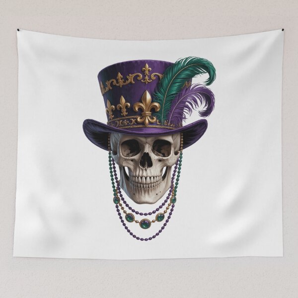 Artikelvorschau, Mardi Gras Totenkopf Zylinder Hut New Orleans Hexendoktor Voodoo entworfen und verkauft von Moon-Ape.