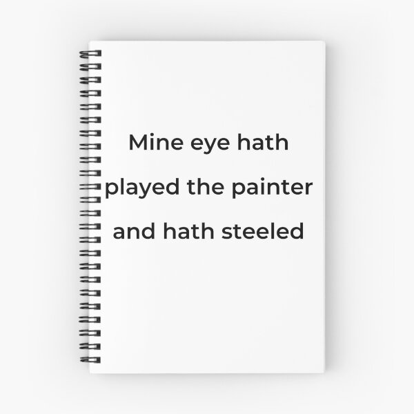 Item preview, "Mine eye hath played the painter and hath steeled" - print black designed and sold by ariksworld.
