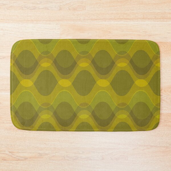Item preview, Retro 70s Wavy Pattern - olive green designed and sold by JMgraphic.