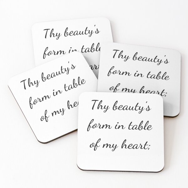 Item preview, "Thy beauty's form in table of my heart;" - handwriting black designed and sold by ariksworld.