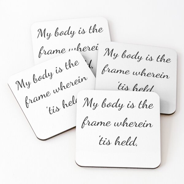 Item preview, "My body is the frame wherein 'tis held," - handwriting black designed and sold by ariksworld.