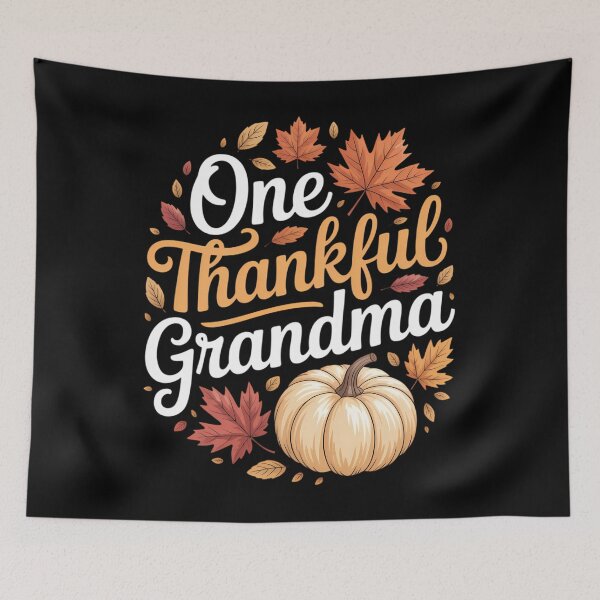 Item preview, One Thankful Grandma Autumn Fall Thanksgiving Pumpkin designed and sold by Moon-Ape.
