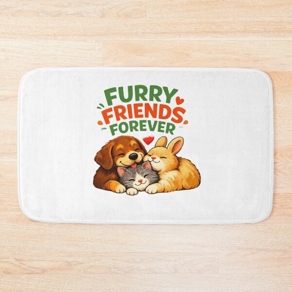 Item preview, Furry Friends Forever – Cute Dog Cat Bunny Animal Lover Design designed and sold by Lovestickerco.