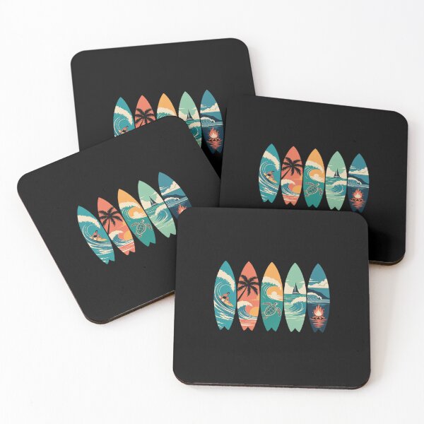 Item preview, Surfboards Sunset Ocean Beach Vibe Surfer designed and sold by BlassmausArt.
