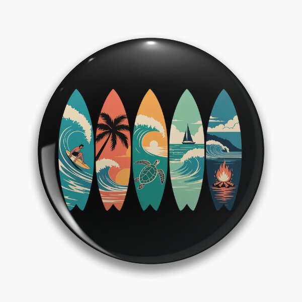 Item preview, Surfboards Sunset Ocean Beach Vibe Surfer designed and sold by BlassmausArt.