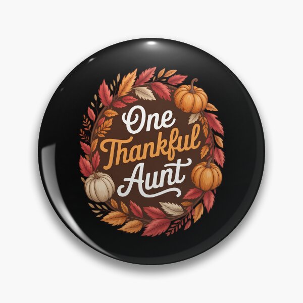 Item preview, One Thankful Aunt Autumn Fall Auntie Thanksgiving Pumpkin designed and sold by Moon-Ape.