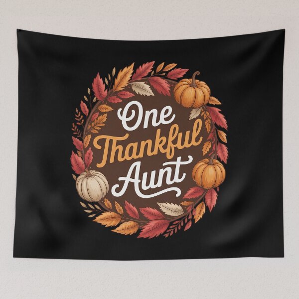 Item preview, One Thankful Aunt Autumn Fall Auntie Thanksgiving Pumpkin designed and sold by Moon-Ape.