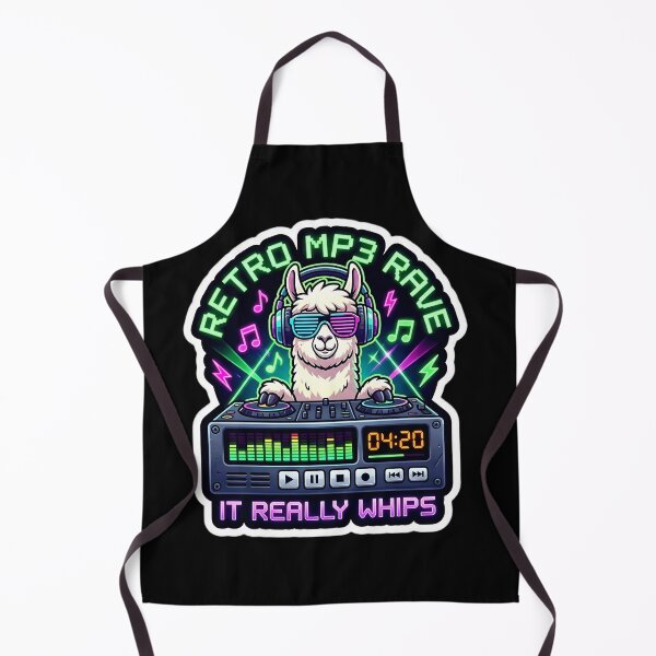 Item preview, Retro MP3 Rave Llama DJ Y2K Cyber Nostalgia designed and sold by Oommen Studio .