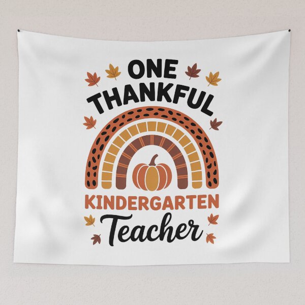 Item preview, One Thankful Kindergarten Teacher Thankgiving Rainbow designed and sold by Moon-Ape.