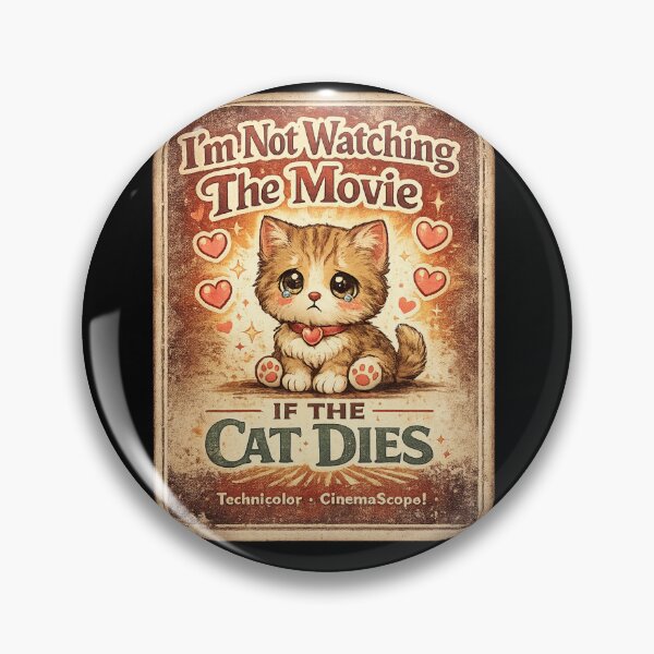 Item preview, I'm Not Watching The Movie If The Cat Dies Retro Movie Cat Lover designed and sold by Im-Ara.