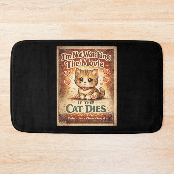 Item preview, I'm Not Watching The Movie If The Cat Dies Retro Movie Cat Lover designed and sold by Im-Ara.