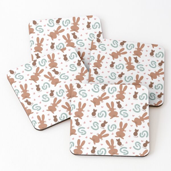 Item preview, Cute mouse and bunny seamless repeating pattern designed and sold by SeamlessDsign.
