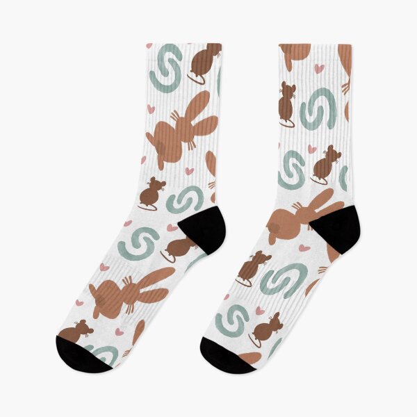 Item preview, Cute mouse and bunny seamless repeating pattern designed and sold by SeamlessDsign.