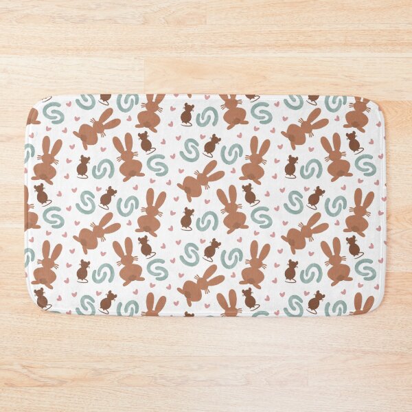 Item preview, Cute mouse and bunny seamless repeating pattern designed and sold by SeamlessDsign.