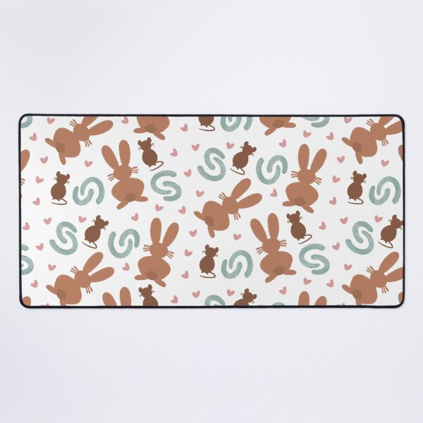 Item preview, Cute mouse and bunny seamless repeating pattern designed and sold by SeamlessDsign.