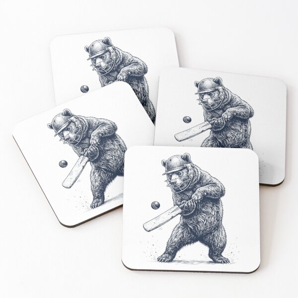 Artikelvorschau, Vintage-Bär spielt Cricket – Tierliebhaber entworfen und verkauft von DoodleTortle.