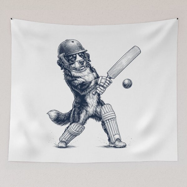 Item preview, Vintage Bernese Mountain Dog Playing Cricket Player Dog Lover designed and sold by DoodleTortle.