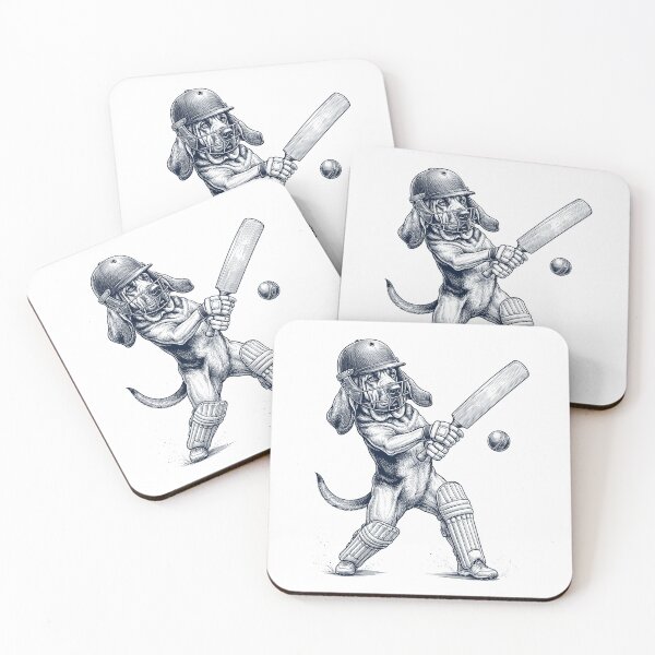 Item preview, Vintage Bloodhound Playing Cricket Player Dog Lover designed and sold by DoodleTortle.