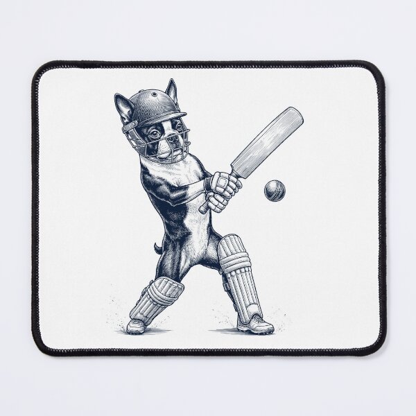 Item preview, Vintage Boston Terrier Playing Cricket Player Dog Lover designed and sold by DoodleTortle.