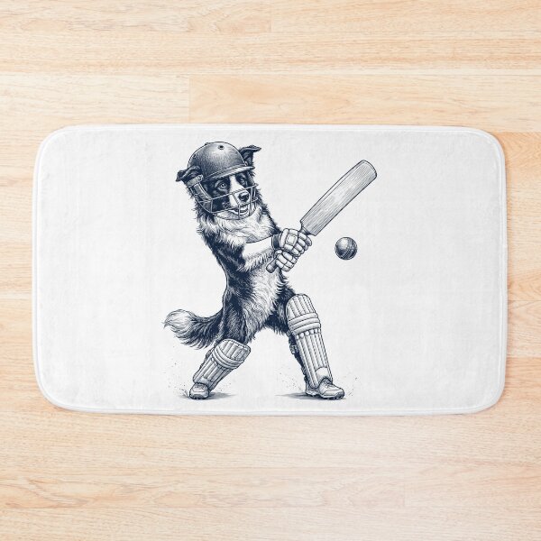 Item preview, Vintage Border Collie Playing Cricket Player Dog Lover designed and sold by DoodleTortle.