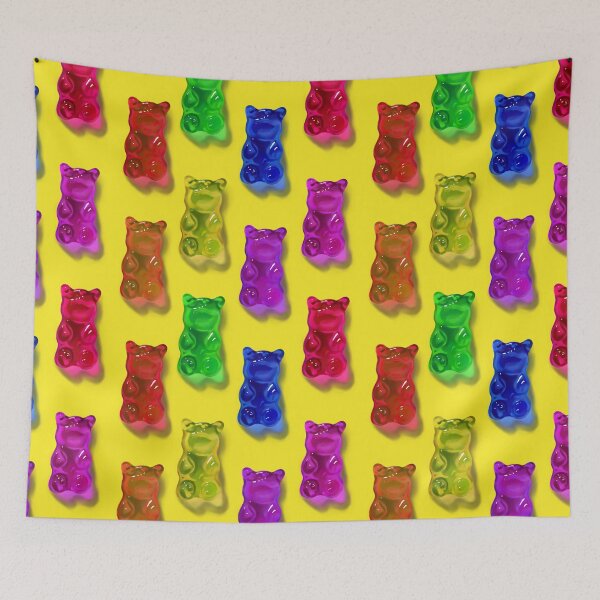 Item preview, Rainbow Gummy Worms Seamless Candy Pattern designed and sold by Niji Hibana.