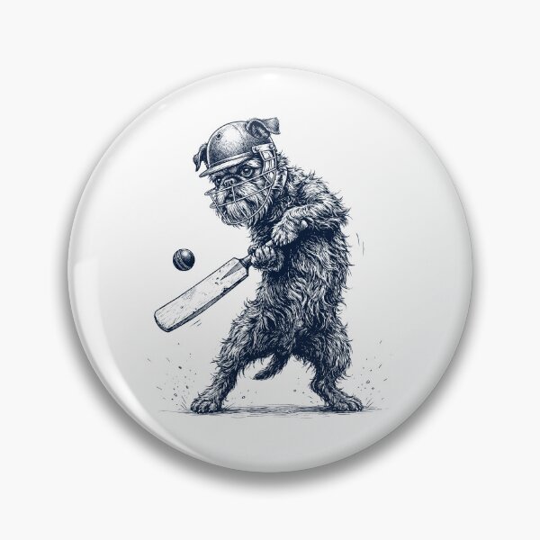 Artikelvorschau, Vintage Brüsseler Griffon spielt Cricket – Hundeliebhaber entworfen und verkauft von DoodleTortle.